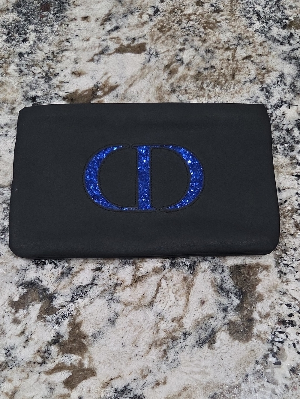 Dior Black Leather Zip Pull Accessory